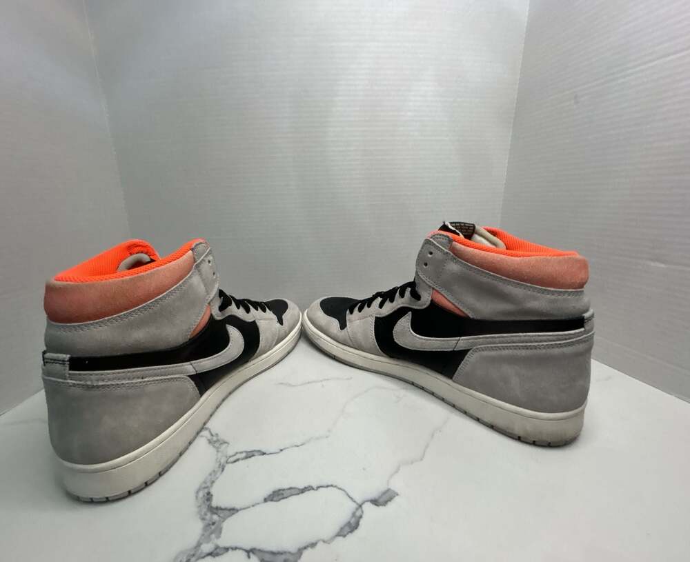 Nike Air Jordan 1 High OG Neutral Grey Hyper Crimson Size 13 - Picture 4 of 10